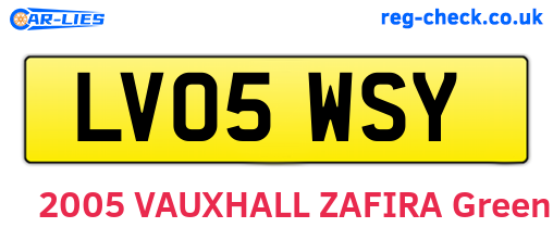 LV05WSY are the vehicle registration plates.