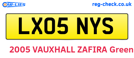 LX05NYS are the vehicle registration plates.