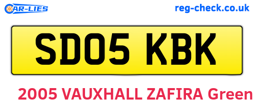 SD05KBK are the vehicle registration plates.