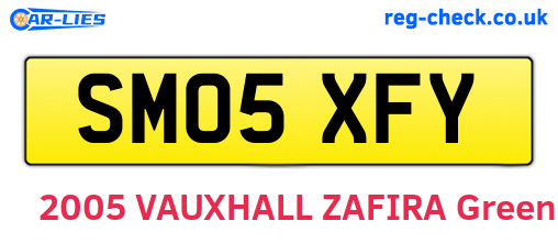 SM05XFY are the vehicle registration plates.