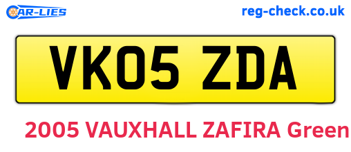 VK05ZDA are the vehicle registration plates.