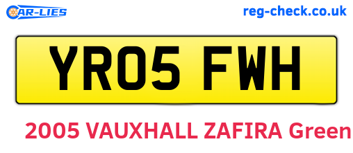 YR05FWH are the vehicle registration plates.
