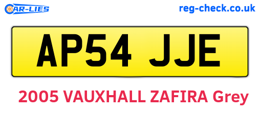 AP54JJE are the vehicle registration plates.
