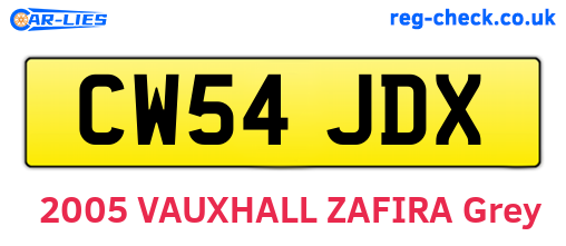 CW54JDX are the vehicle registration plates.
