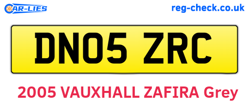 DN05ZRC are the vehicle registration plates.