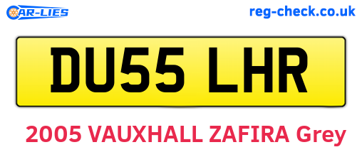 DU55LHR are the vehicle registration plates.