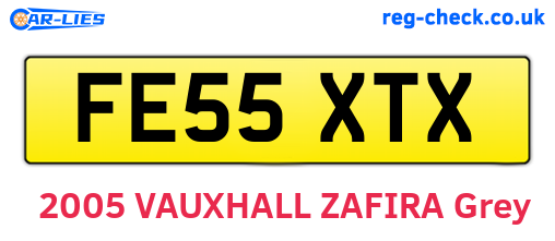 FE55XTX are the vehicle registration plates.