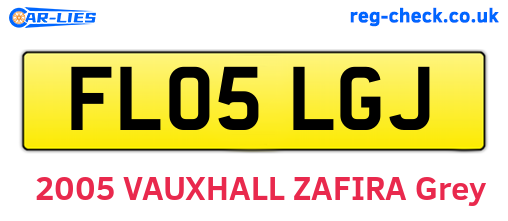 FL05LGJ are the vehicle registration plates.