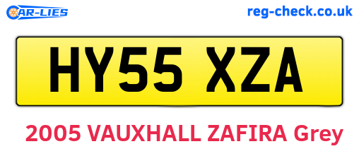 HY55XZA are the vehicle registration plates.