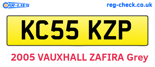 KC55KZP are the vehicle registration plates.