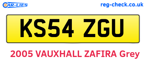 KS54ZGU are the vehicle registration plates.