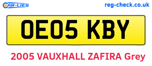 OE05KBY are the vehicle registration plates.