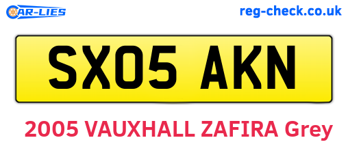 SX05AKN are the vehicle registration plates.