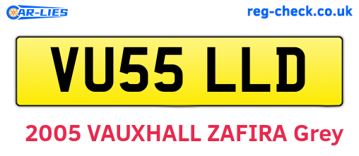 VU55LLD are the vehicle registration plates.
