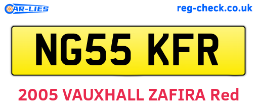 NG55KFR are the vehicle registration plates.