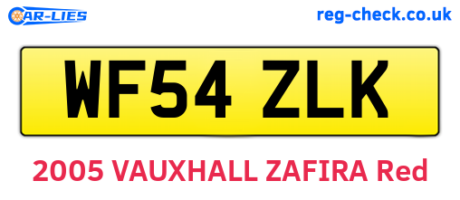 WF54ZLK are the vehicle registration plates.