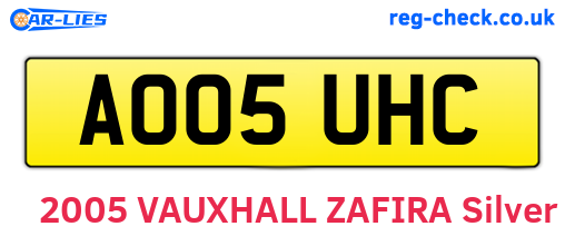 AO05UHC are the vehicle registration plates.
