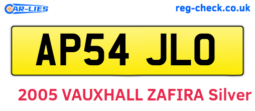 AP54JLO are the vehicle registration plates.