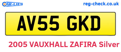 AV55GKD are the vehicle registration plates.