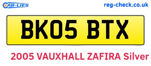 BK05BTX are the vehicle registration plates.