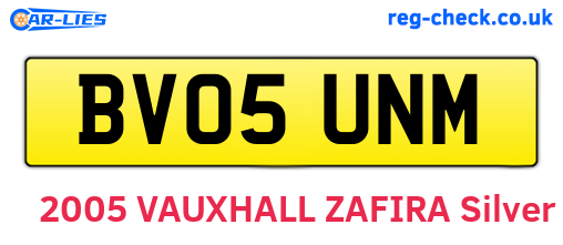 BV05UNM are the vehicle registration plates.
