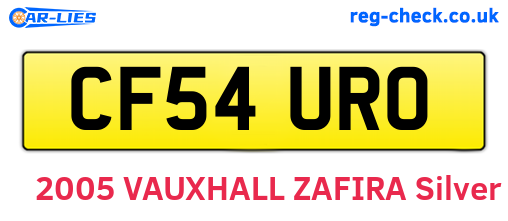 CF54URO are the vehicle registration plates.