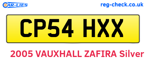CP54HXX are the vehicle registration plates.