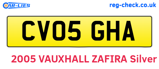 CV05GHA are the vehicle registration plates.