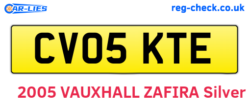 CV05KTE are the vehicle registration plates.