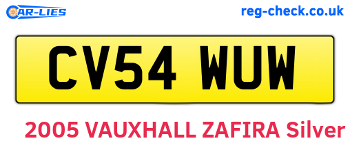 CV54WUW are the vehicle registration plates.