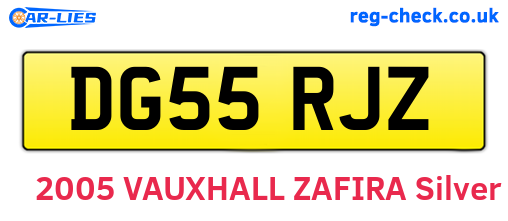 DG55RJZ are the vehicle registration plates.