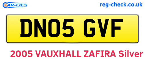 DN05GVF are the vehicle registration plates.