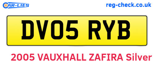 DV05RYB are the vehicle registration plates.