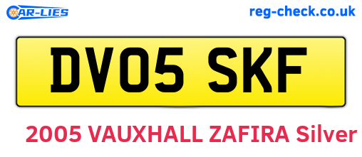DV05SKF are the vehicle registration plates.