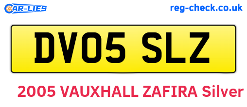 DV05SLZ are the vehicle registration plates.