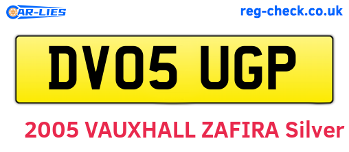 DV05UGP are the vehicle registration plates.