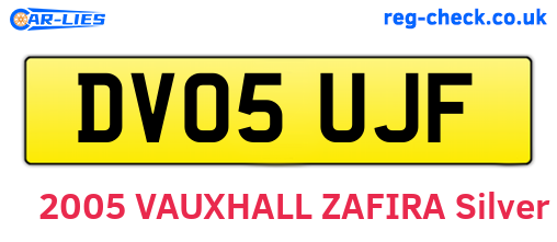 DV05UJF are the vehicle registration plates.