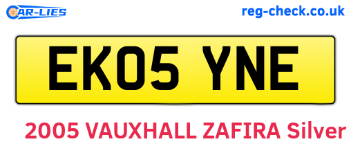 EK05YNE are the vehicle registration plates.