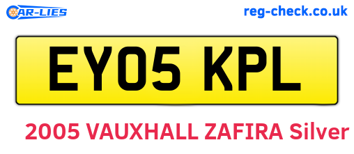 EY05KPL are the vehicle registration plates.