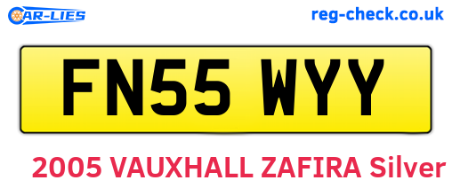 FN55WYY are the vehicle registration plates.