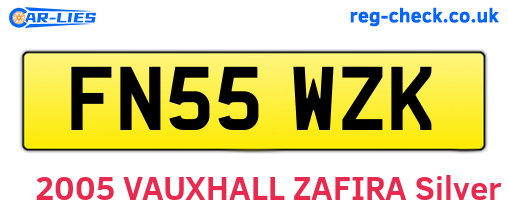 FN55WZK are the vehicle registration plates.