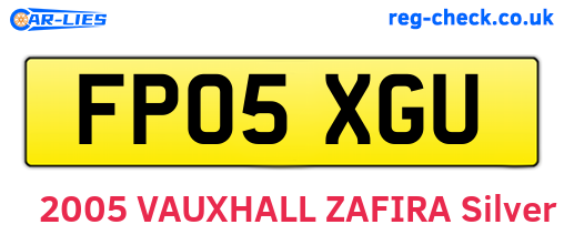 FP05XGU are the vehicle registration plates.