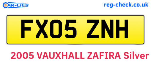 FX05ZNH are the vehicle registration plates.