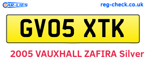GV05XTK are the vehicle registration plates.