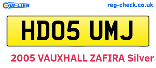 HD05UMJ are the vehicle registration plates.