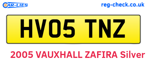 HV05TNZ are the vehicle registration plates.