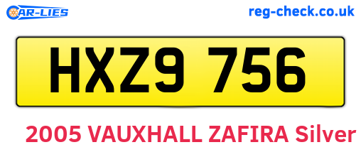 HXZ9756 are the vehicle registration plates.