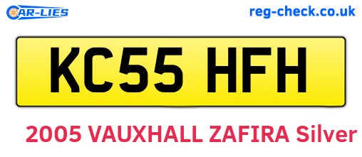 KC55HFH are the vehicle registration plates.
