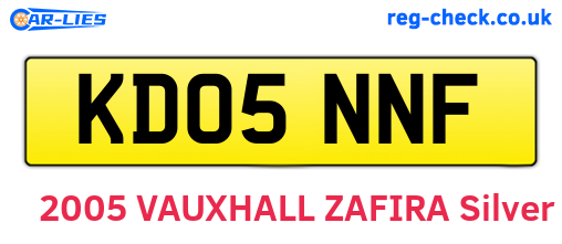 KD05NNF are the vehicle registration plates.