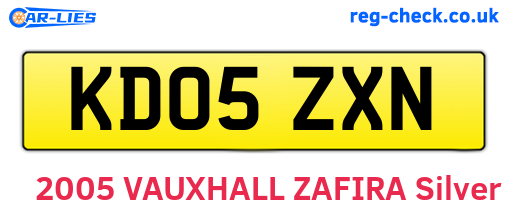 KD05ZXN are the vehicle registration plates.